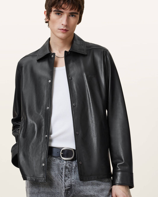 Allsaints Arlington Minimalist Leather Jacket