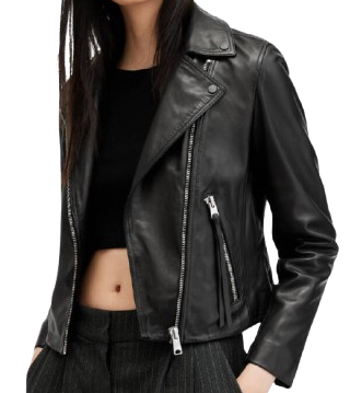 Oss Slim Fit Leather Biker Jacket